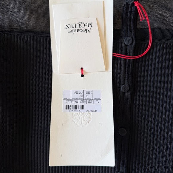 NWT Alexander McQueen Black Sheer Cardigan - Picture 8 of 10